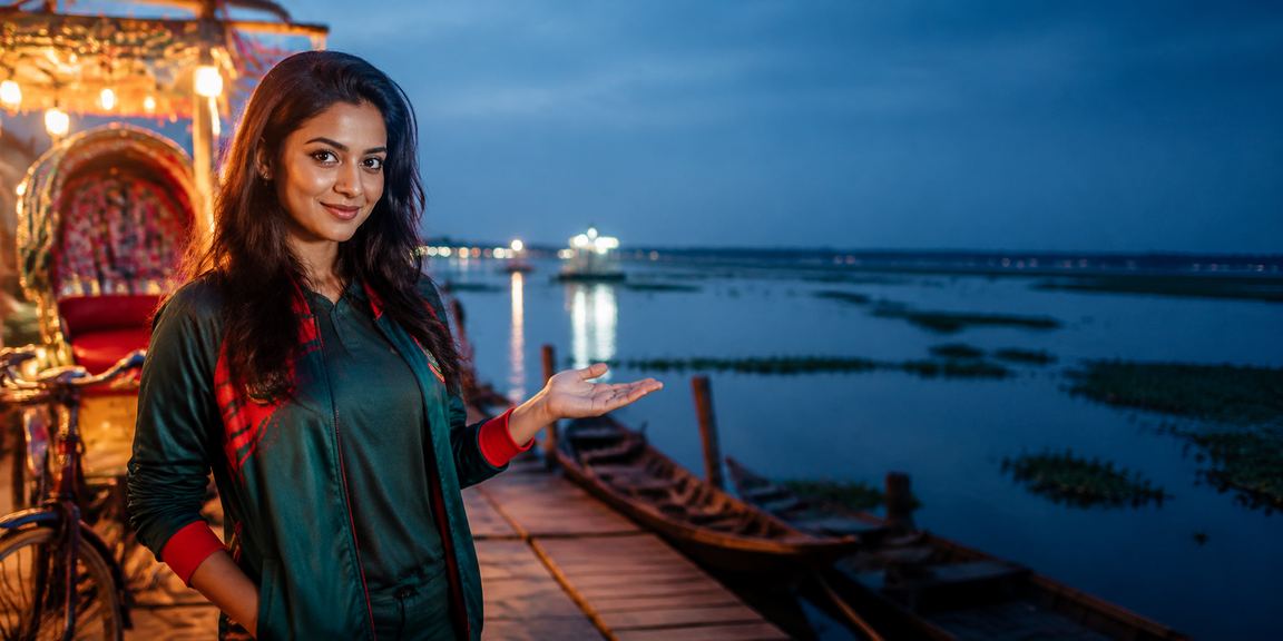 ঢাকার রিকশার পটভূমিতে ক্রিকেট বেটিং দৃশ্য