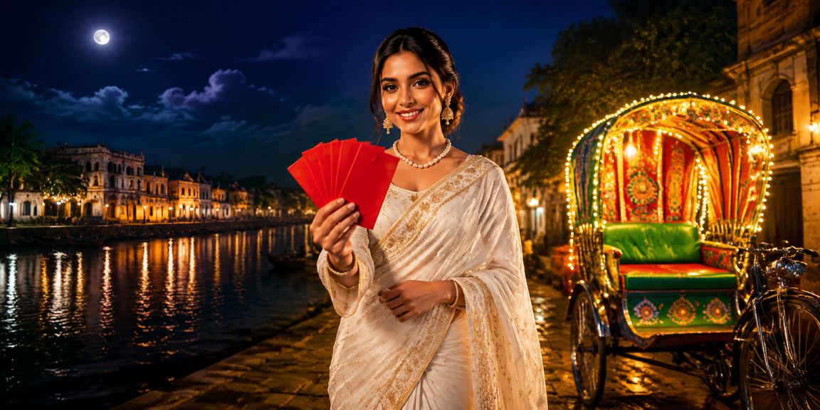 ঢাকার রিকশার পটভূমিতে লাল খাম বোনাস অফার দৃশ্য